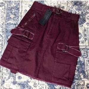 NWT Carmar Dark Purple Cargo utility Mini Skirt